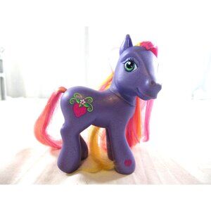 My Little Pony Bumbleberry Purple Pink Yellow Strawberry Hasbro Toy Vintage 2002